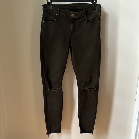 RtA Prince Distressed Skinny Jeans in Olive Wash Size 28 - Picture 3 of 14